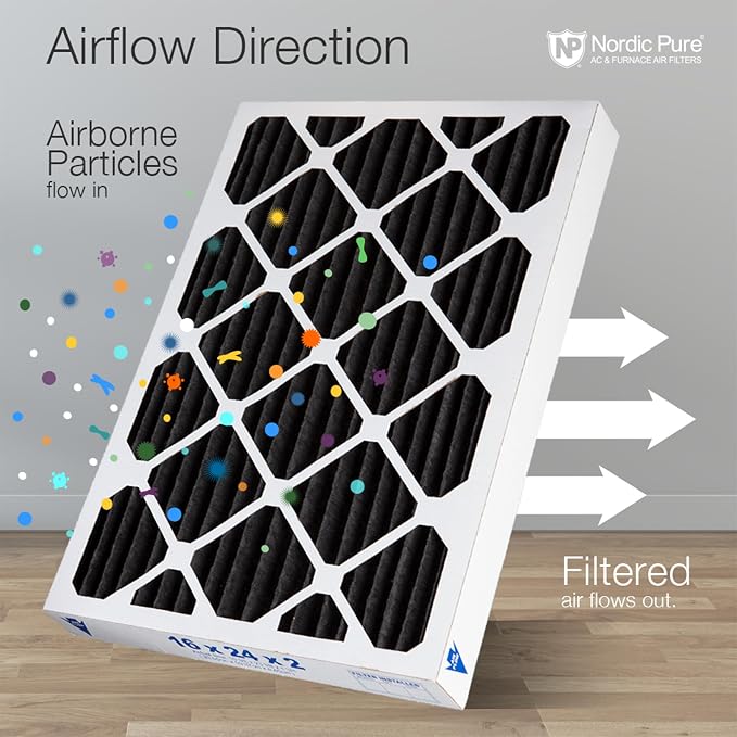 Nordic Pure 25x25x2 Pure Carbon Pleated Odor Reduction Merv 8 Furnace Filters 3 - Image 8