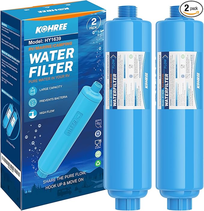 Kohree RV Water Filter, NSF Certified, Inline Water Filter Reduces Chlorine by BuyNowKohreeRVAccessory