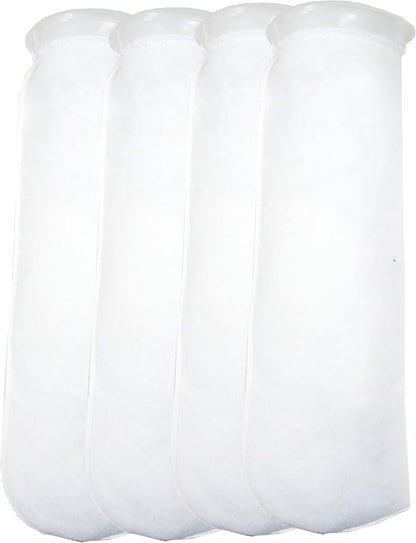 4 Pack - 4 Inch Ring Filter Socks 200 Micron - Aquarium Felt Filter Bags -4 by Encompass+All