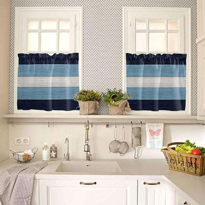 Vintage Country Woodcuts Window Valance Curtains, 2 Panel - Image 3
