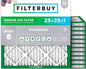 Filterbuy 25x25x1 Air Filter MERV 8 Essential Dust & Allergy Defense, by Filterbuy