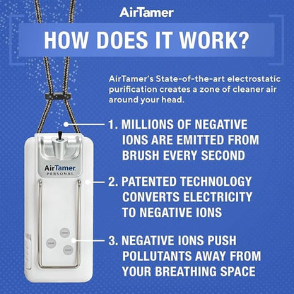 AirTamer A302 | Small Personal and Portable Air Purifier | Lithium Battery - Image 6