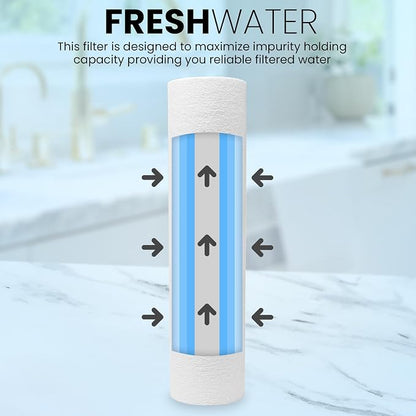 Metpure 6-Pack Sediment Filter 2.5"x10" 5 Micron Multi-Gradient Cartridge - Image 9