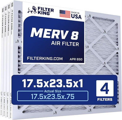 Filter King 17.5x23.5x1 Air Filter | 4-PACK | MERV 8 HVAC Pleated A/C Furnace - Image 2