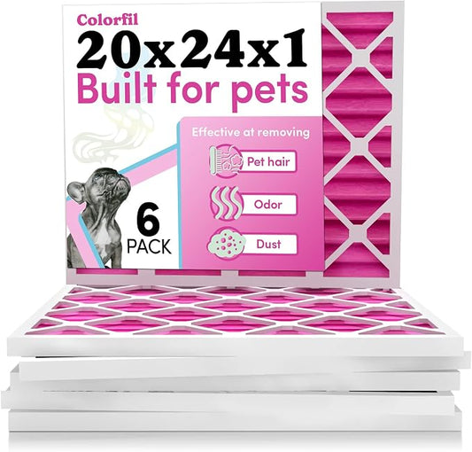 Colorfil 20x24x1 Air Filter | Made in the USA | Color Changing | Remove Cat and by ColorfilAirFilters