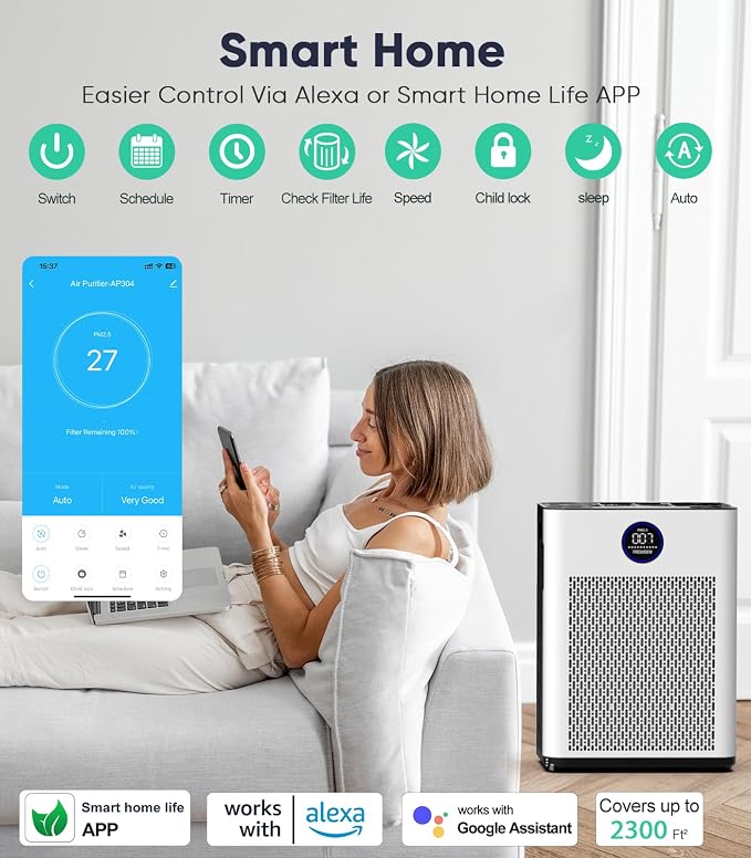 FRESHDEW Air Purifier for Home Up to 2300ft² - Image 4