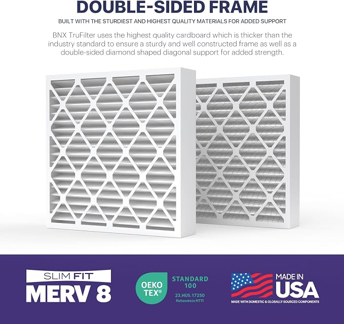 BNX TruFilter 20x20x4 MERV 8 Air Filter 2-Pack - Image 5
