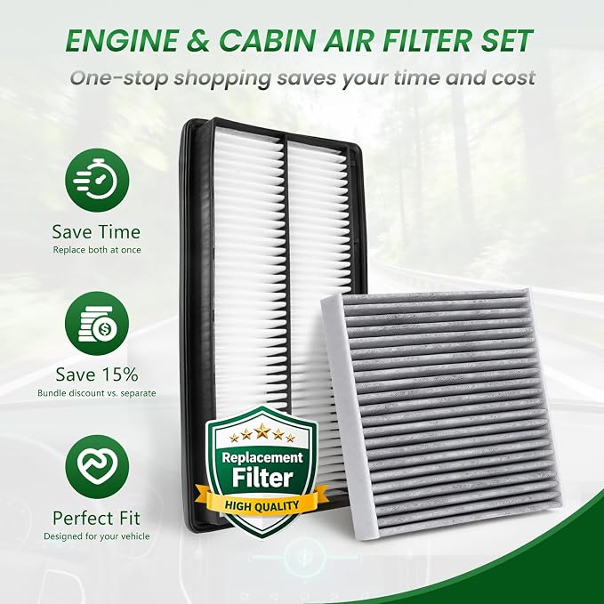 Engine & Cabin Air Filter Set Fits Honda Pilot 3.5L, Acura MDX V6 3.5L - Image 3