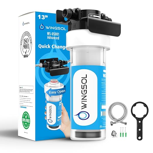 Water Filter for Sink Faucet, NSF/ANSI 42&53 Improve Taste, EZ Change Life by WINGSOL