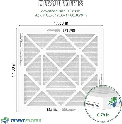 18x18x1 Air Filter 4 Pack, MERV 8 Pleated Dust Defense Air Filters Replacement - Image 2