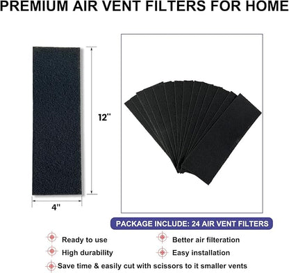 Carbon Filter 4 x 12 Inch 24 Pcs Activated Charcoal Air Vent Floor Heater - Image 4