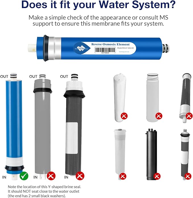Membrane Solutions 50 GPD RO Membrane 1.75"x11.75" Standard Reverse Osmosis - Image 7
