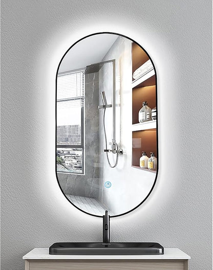 Oval LED Illuminated Bathroom Mirror, Wall-mounted Vanity Makeup Mirror - Image 7