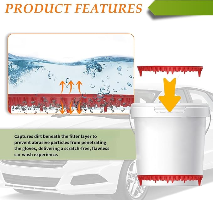 Car Wash Bucket, 10.28 Inch Diameter Car Wash Filter - Image 5