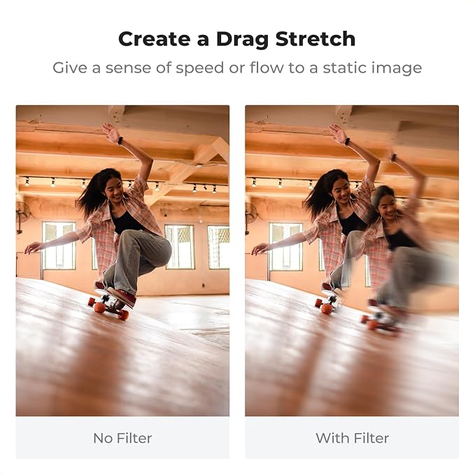 K&F CONCEPT 82mm Unilateral Blur Ghost Motion Filter Super Speed Effects - Image 3