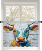 Sheer Curtains 54 Inch Length, Funny Colorful Cow Semi Sheer Curtains Light by Unknown