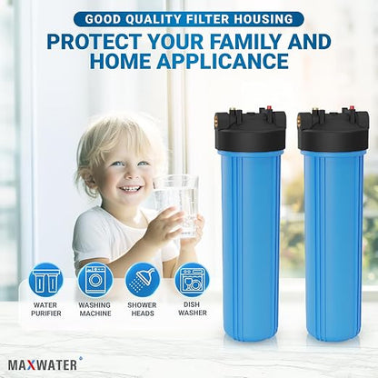 Max Water 20x4.5 Whole House Water Filter Housing, Heavy Duty Big Filter Blue - Image 7