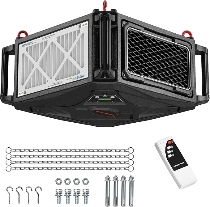 Abestorm 270 Degree Intake Air Filtration System, 780 CFM Workshop Hanging Dust by AbestormSolutionsINC