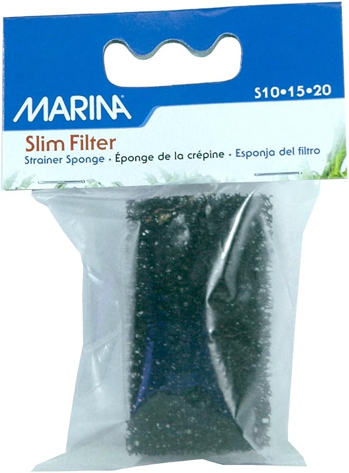 Marina Slim Filter Intake Strainer Sponge, Replacement Aquarium Filter Media by Marina