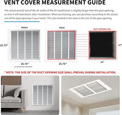 24x24 Vent Cover, Air Return Vent Cover, Flat Vent Cover, Rejillas De Aire - Image 4