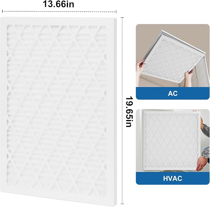 14x20x1 MERV 11 Air Filter, Quality AC/HVAC Furnace Filter，1 Reusable ABS Frame - Image 2