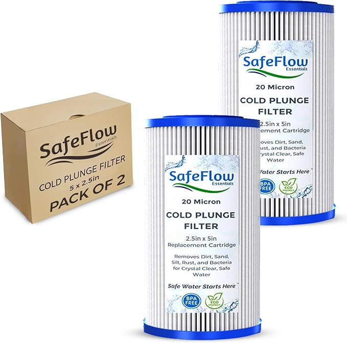 5" x 2.5" Cold Plunge Filter 20 Micron – Fits The Pod Ice Cold Plunge Water by Unknown