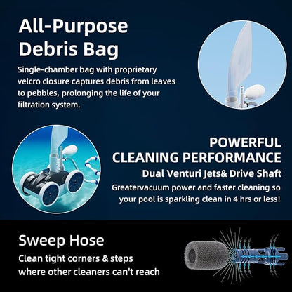 MAKHOON Upgrade Pool Pressure Side Sweeper – Professional Pool Cleaner - Image 4