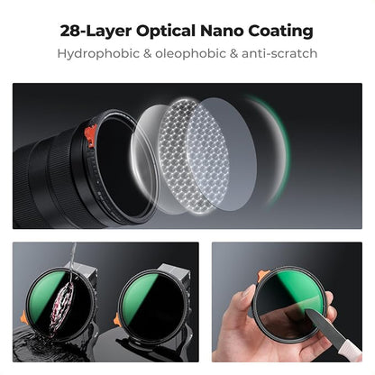K&F CONCEPT 72mm Ultra-Low Reflectivity Putter Variable ND Filter ND2-ND400 28 - Image 5