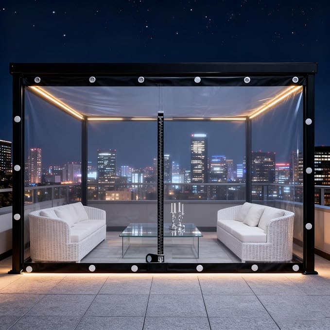 Curtain Patio Enclosure, Water Proof PVC Curtains - Image 2