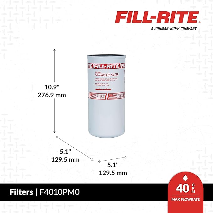 Fill-Rite F4010PM0 1" 40 GPM 10 Micron Particulate Spin-On Fuel Filter - Image 2