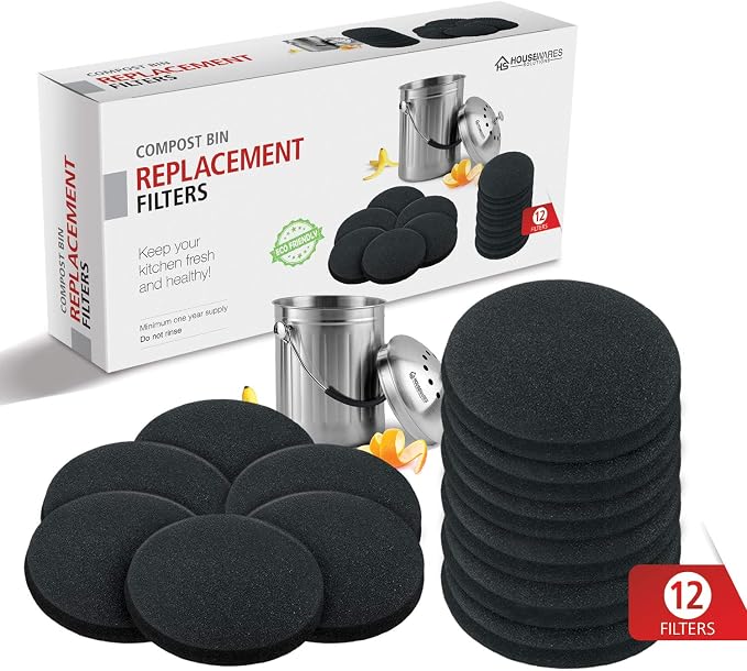 12 Pieces Activated Carbon Compost Bin Filters - Image 2