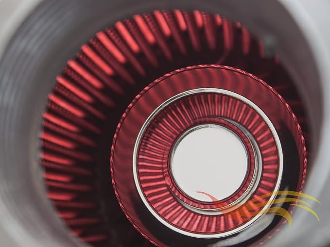 RED 3.5" 89 mm Inlet Cold Air INTAKE Cone Replacement Performance Washable - Image 7