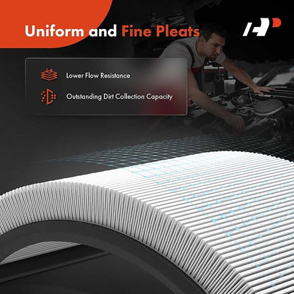 A-Premium 14"x3" Round Blue Chrome Universal Air Cleaner Filter Assembly - Image 5