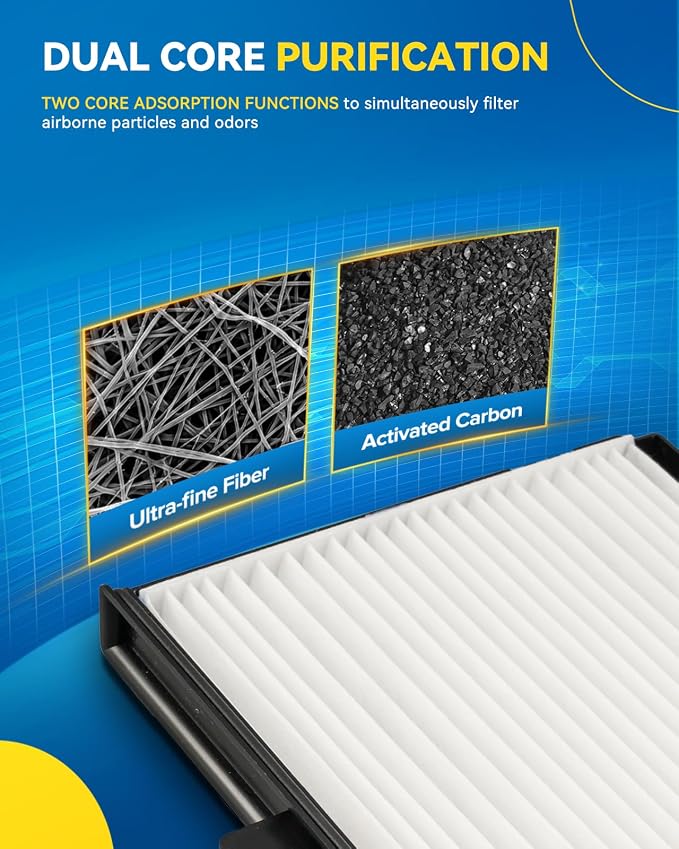 PHILTOP Cabin Air Filter w/Activated Carbon, Compatible - Image 5