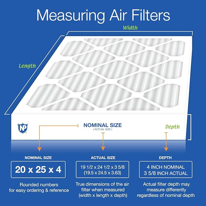 Nordic Pure 20x25x4 Pleated MERV 8 Air Filter 1 Pack - Image 2