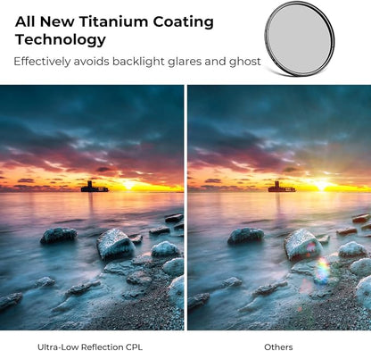 K&F CONCEPT 37mm Ultra-Low Reflectivity Polarizers Filter, 28 Multi-Layer - Image 3