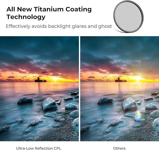 K&F CONCEPT 52mm Ultra-Low Reflectivity Circular Polarizers Filter 28 - Image 3