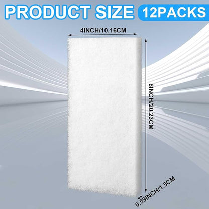 12 Pack Filter Pads for Aquarium Fish Tanks, Aquarium Polyethylene Media Pads - Image 2