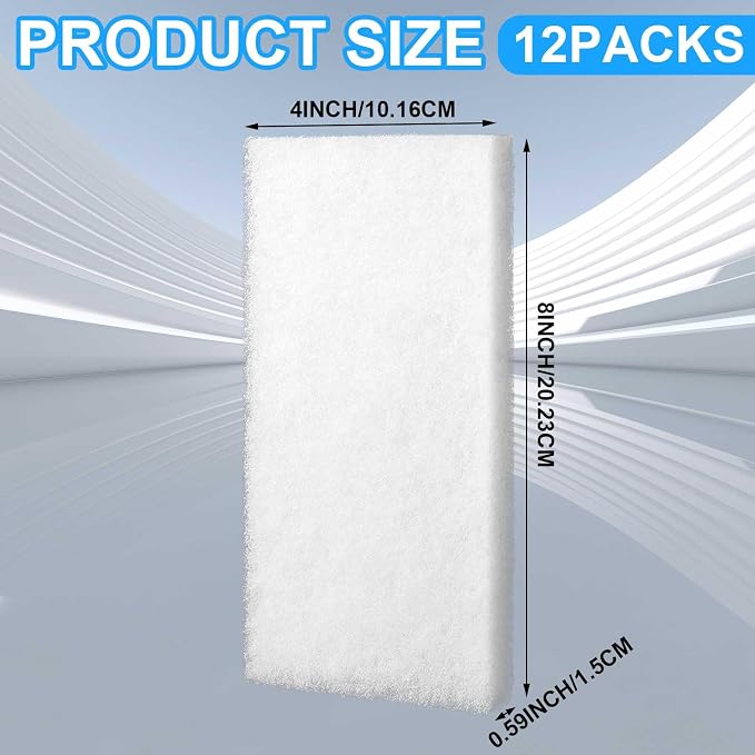 6 Pack Filter Pads for Aquarium Fish Tanks, Aquarium Polyethylene Media Pads - Image 2