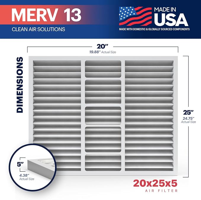 BNX TruFilter 20x25x5 MERV 13 Air Filter - Image 2