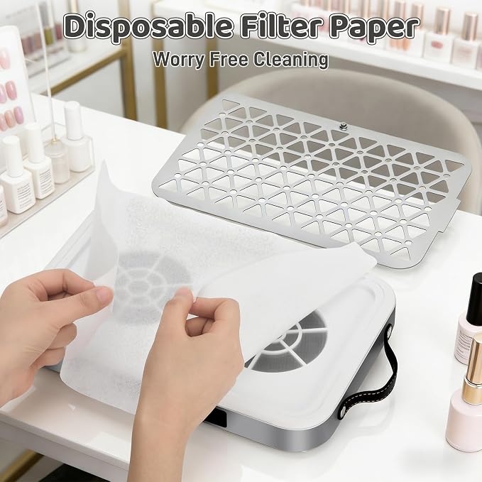 Nail Dust Collector, 1600PA Professional Nail Vacuum Dust Collector Fan - Image 7
