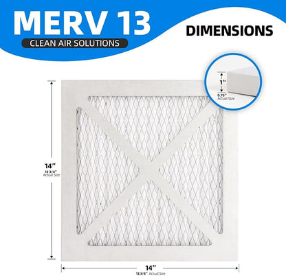 14x14x1 Furnace Air Filters, MPR 1900 & FPR 10, MERV 13 Pleated Air Filter - Image 5