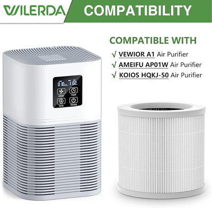 2 Pack A1 Replacement Filter Compatible - Image 2