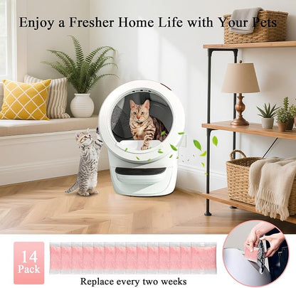 14 Pack Cat Litter Box Odor Eliminator Refills - Image 4