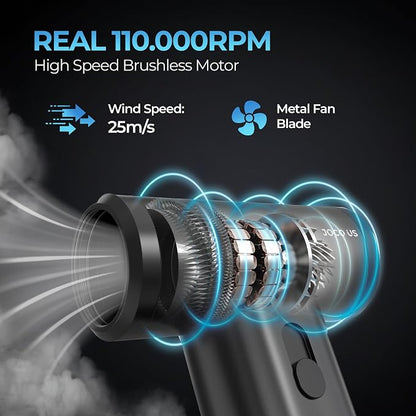2025 Upgraded Metal Compressed Air Duster and Vacuum Cleaner 8-in1 Replaced Can - Image 5