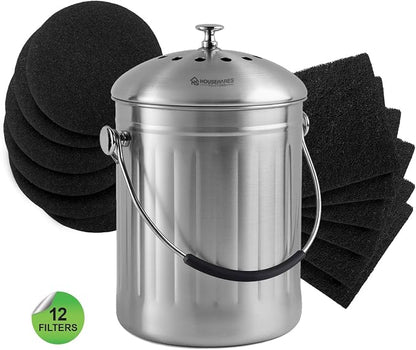 12 Pieces Counter Top Activated Carbon Compost Bin Filters - Image 6