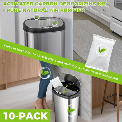 10-Pack Activated Charcoal Odor Absorber Filter Refills Compatible - Image 5