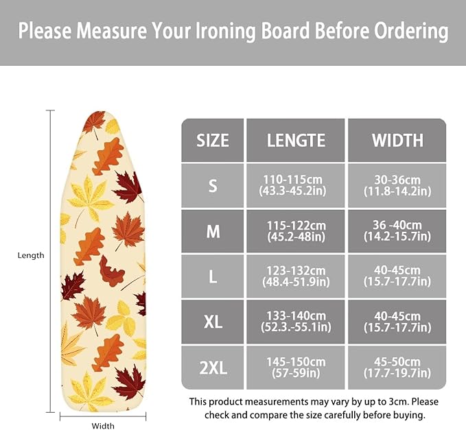 ZCFYGDX 15" x 54" Ironing Board Cover Scorch Resistant,Wear & Soil Resistant Covers, Easy Installation Elastic Edges 3 Fasteners,Lightweight & Breathable Coconut Tree Sailboat Print Size-XL