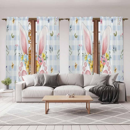 Easter Window Curtains 72 Inch Long 2 Panel Set, Rod Pocket Long Curtains & - Image 7