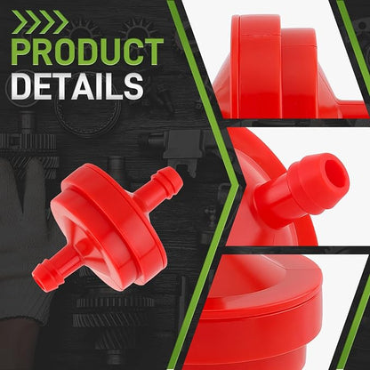 10 Pack Lawn Mower 1/4 Inch Inline Gas Fuel Filter - Image 3